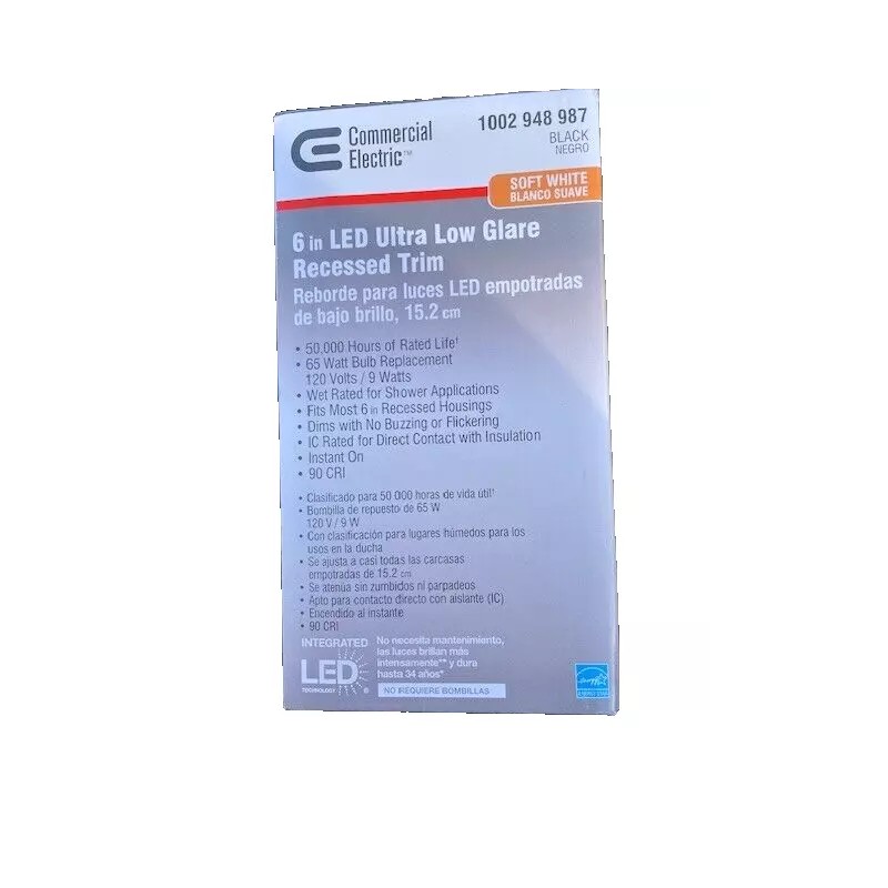 Commercial Electric CE 6 inch LED Ultra Low Glare Recessed