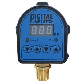 Digital Pressure Switch for Well Pump, Water Pump, 110V/220V 10A/5A, Adjustable Pressure Controller 0-145PSI, with 1/2 inch Male NPT Thread Connection