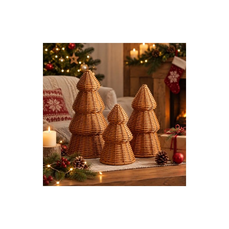 Bucherry Juego de 3 piezas de decoración de árbol de