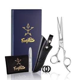 Fengliren High-end Professional Extremely Very Sharp Barber Hair Cutting Scissors Hairdresser Shears For Hair 6 Inch Haircut Scissor Made Of Dynamic Steel Alloy For Hairdressing Salon and Home Use