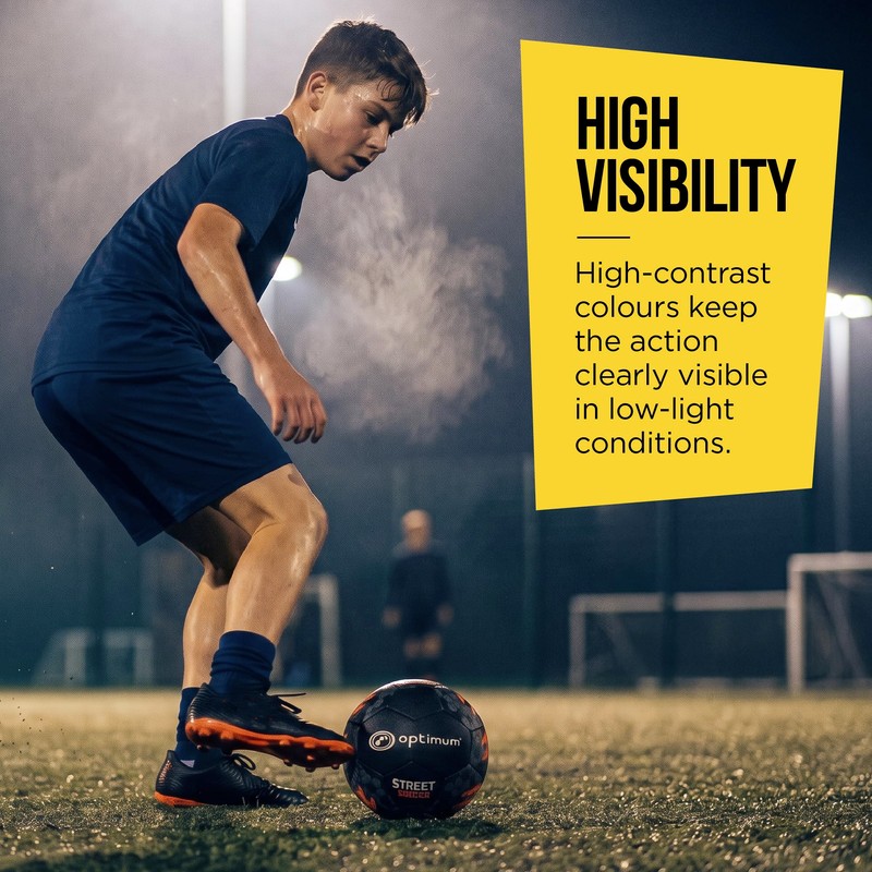 Optimum All-Surface Street Football for Concrete, Cage, Grass & Astroturf