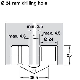 GEFONG Mini Cylindrical Barrel Hinge 24mm for Cabinet Door Panel Connection Small Box DIY Hand Craft Brass Matt Concealed Hinges 180 Degree Opening Angle Pack of 2 Pcs