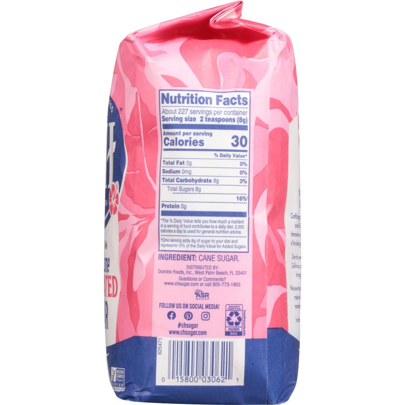 C&H® Granulated Sugar, 4 lb Bag of Premium Pure Cane