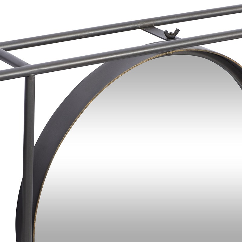 Deco 79 Metal Wall Mirror with Grid Frame, 52" x