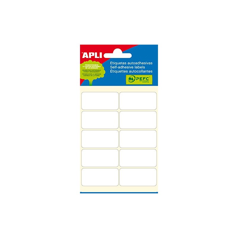 Apli 19x40mm Mini Label - White (Pack of 60)