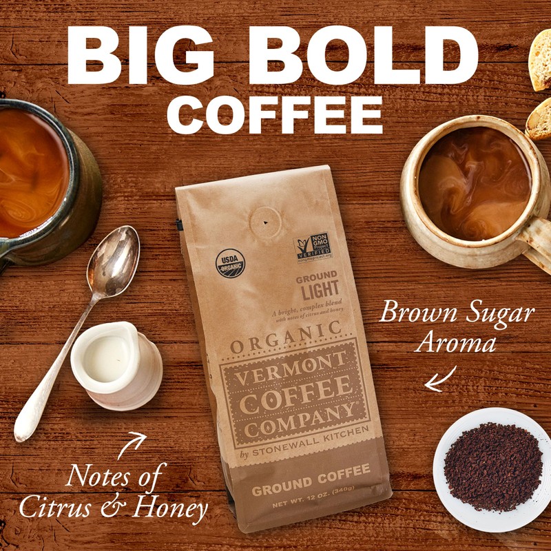 Vermont Coffee Company, Organic Medium Roast Ground Coffee, 12 oz.,