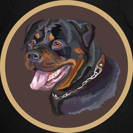 CafePress Rottweiler Dog Portrait 14 oz. Scented Frosted Candle 3.5"x4"