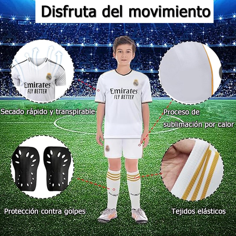 Conjunto de 3 Piezas de Ropa Deportiva de Fútbol para