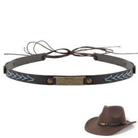 nemokamai Cowboy Hat Bands for Men Women, Leather Hatbands Belt for Cowboy/Western/Fedora/Cowgirl Hats Multicolor