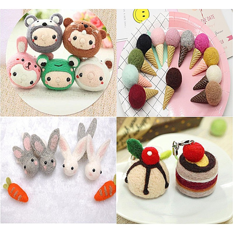 MoMo Wool Felt 36 Color Set, Handicraft, DIY Material (b.