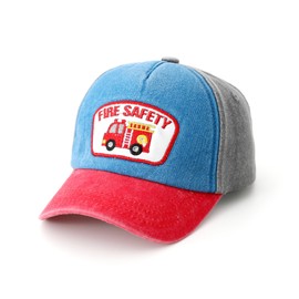 Lalune Duciel Kids Fire Fighting Truck Hat Baseball Caps, Adjustable Child Vehicle Hat for Kids Age 3-8Y