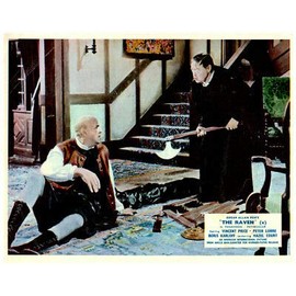 The Raven Original Lobby Card Peter Lorre 1963 Edgar Allan Poe Horror Classic