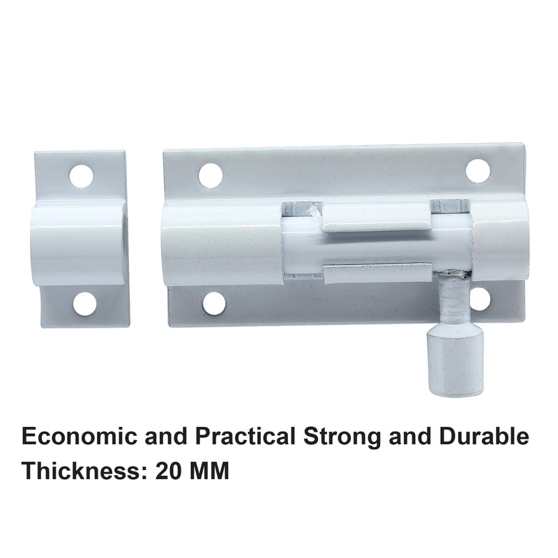 Bivethoi 2 PCS 2 Inch Barrel Bolt Latch White Door