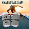 PXTIDY Skateboarding Socks Skateboard Lover Gifts I'd Rather Be Skateboarding