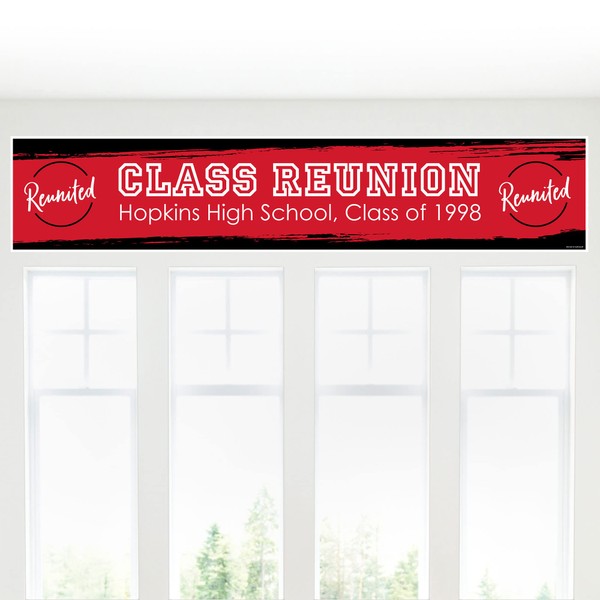 Big Dot of Happiness Personalized Reunited Red - Custom School