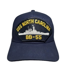 USS North Carolina BB-55 Embroidered Patch Cap Baseball Hat Strapback Navy