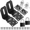 4 Inch 90 Degree Heavy Padlock Hasp, Right Angle Door
