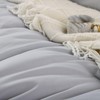ROSGONIA Gray Comforter Set Queen, 3pcs(1 Boho Light Grey Comforter