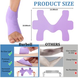 Burbell 20 Pcs Precut Kinesiology Tape for Knees Athletic Colorful Ankle Tape Precut Nude Waterproof