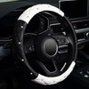 KAFEEK Diamond Soft Leather Steering Wheel Cover with Bling Bling