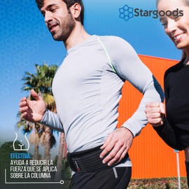 Stargoods Faja Lumbar para Ciática y Dolor de Nervio Ciático, Espalda, Lumbalgia y Hernias, Negro