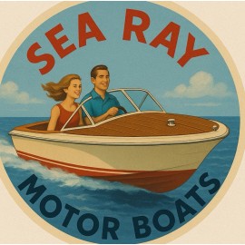 Hi Gloss Sea Ray Motor Boats Vintage  Style Metal Sign