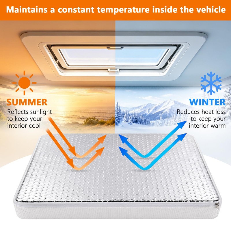 Cyrico RV Skylight Insulator 2 Pack, 14" x 14" x