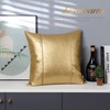 BRAWARM Gold Leather Throw Pillow Covers 20 X 20 Inches