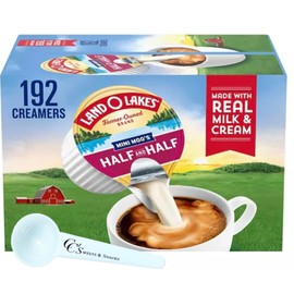 LOL Mini Moo’s Half & Half Creamer Singles, 192 Count w/CC's Sweets and Snacks Scoop