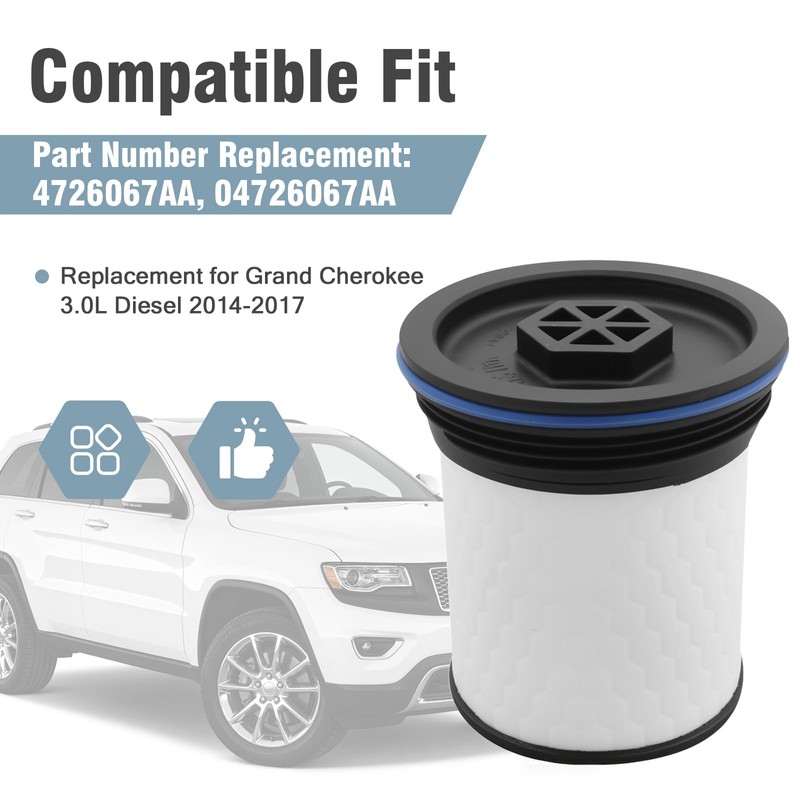 2 Pcs Diesel Fuel Filters, Replacement for Jeep Grand Cherokee