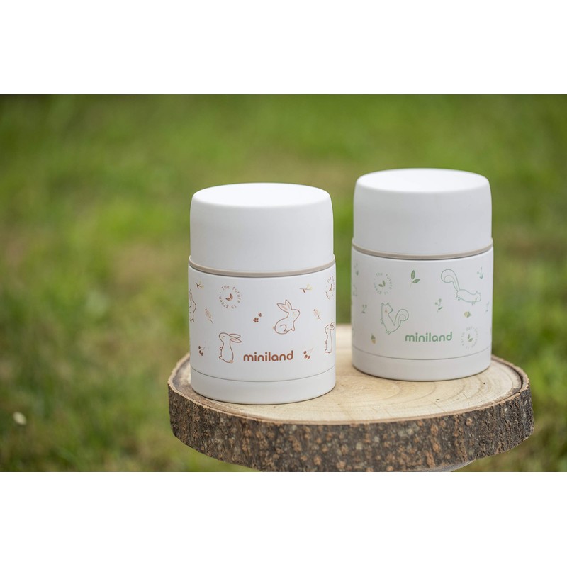 Miniland 89347 Nature Food Thermos Chip, Beige