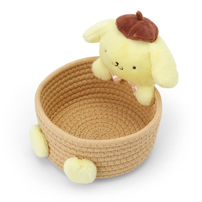 Sanrio 886637 Rope Basket with Mascot, M, Pompompurin, Storage