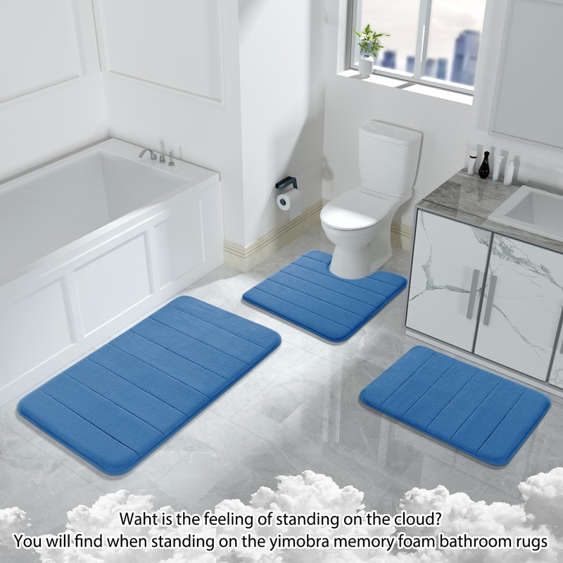 Yimobra Memory Foam Bath Mat, 92 x 61 cm, Soft