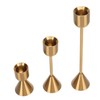 3 Pcs Candle Holders Different Heights Gold Candlestick Holders Taper