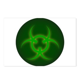 CafePress Bio Hazard Sign Postcards (Package of 8), 6"x4" Printed Note Card