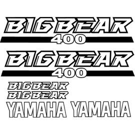 1999-2012 Big Bear 4x4 400 Yamaha Big Bear 400 Clean Remix Emblem Sticker Graphic Set Kit 4x4