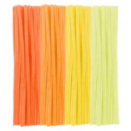 Yellow Pipe Cleaners, 100 Pieces Chenille Stems Craft, 12 inch Long Fluffy Pipe Cleaners for Creative DIY Art Craft Projects, Home Decoration Supplies (6 mm x 30 cm, Yellow Series-4 Colors)