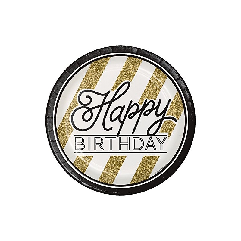 Creative Converting 8 Count Sturdy Style Round Paper Plates, 8.75",