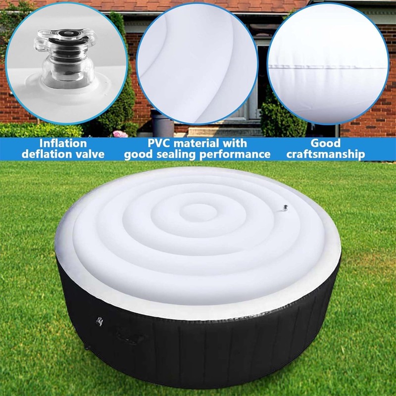Tlswshsy 4.5 Ft Inflatable Hot Tub Cover- Energy Saving Lid