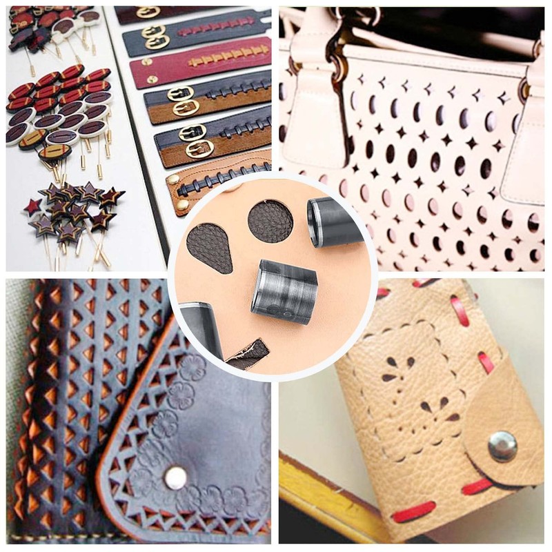 JONMON Leather One Hole Hollow Punch Cutter - 39 Shape