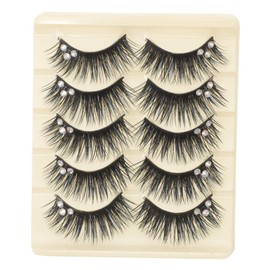 TOVINANNA 5 Pairs Natural False Eyelashes Individual Lashes Kit for Women Makeup