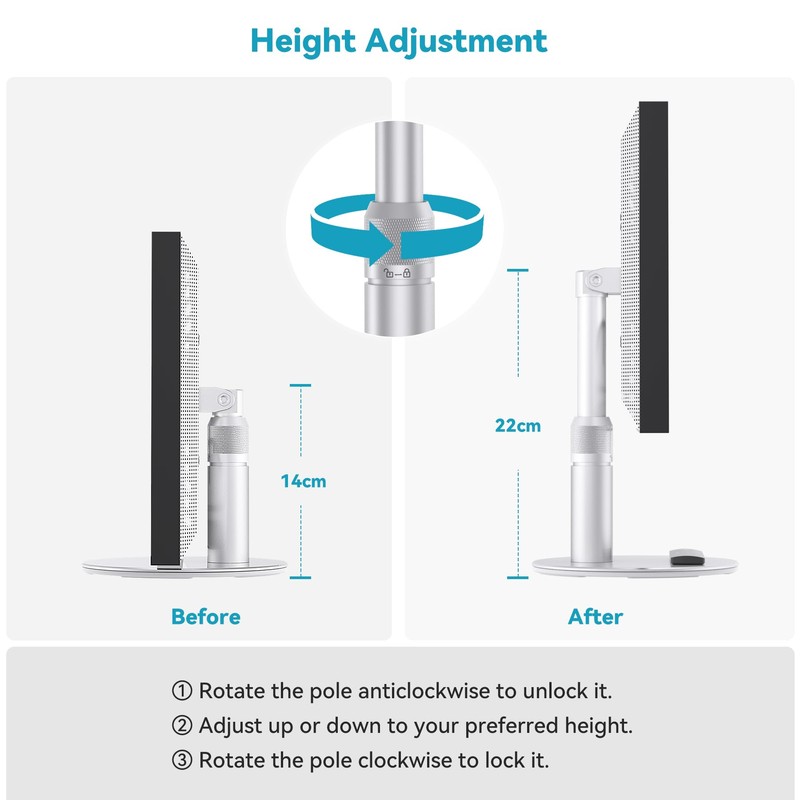 Letlar Tiltable Stand for Echo Show 21 & 15 (1st,