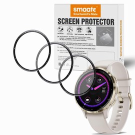 smaate 3D Screen Protectors Compatible with Garmin Venu 3S 41MM 1.2-Inch Outdoor Watch, 3 Piece, Full Coverage, Anti-shatter