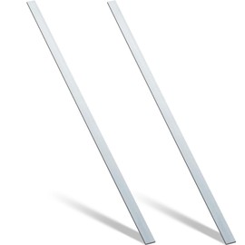 Yaocom 2 Pcs 304 Stainless Steel Flat Bar, 1/8" Thickness, 1-1/2" Width, 48" Length Brushed Finishing Trim Strips Sheet for DIY Craft Making
