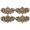 LXZ 4 PCs Vintage Antique Brass Bail Pull Handle for