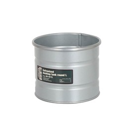 Dulton NB-0672L Galvanized Desk Organizer Pen Holder Pot Cover, Galvanized, Tank L, Small Compartment, Round, Desk Organization, Height 4.6 inches (117 mm), Diameter 5.7 inches (145 mm), GALVANIZED