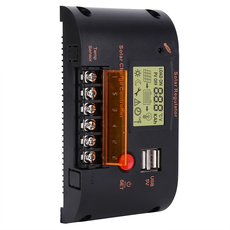 Solar Panel Regulator 20A Adjustable Daylight for 12V Lead Acid