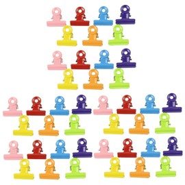 Operitacx 60 Pcs Paper Binder Clips Bill Binder Mini Binders Mini Binder Clips Paper Clips Document Binder Clip File Clips Colored Binder Metal Clips Small Binder Clips Large Office