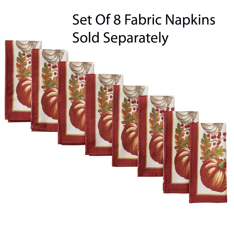 Newbridge Thanksgiving Autumns Bounty Bordered Rectangle Fabric Tablecloth, 60 x