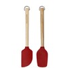 KitchenAid 2pc Mini Birchwood Spatulas Set - Empire Red